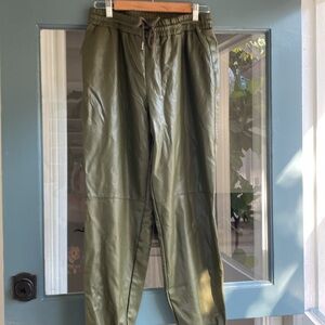 Faux Leather Jogger